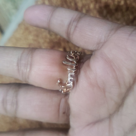 2 in 1 Letters Star White Zircon Size 5.5 - Picture 5 of 7